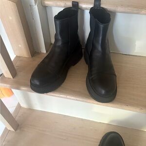 Marc Fisher Black Combat Boots